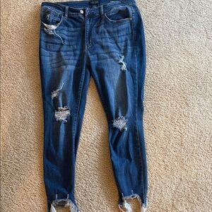 Judy Blue Distressed Capri Blue Jeans Size 14W